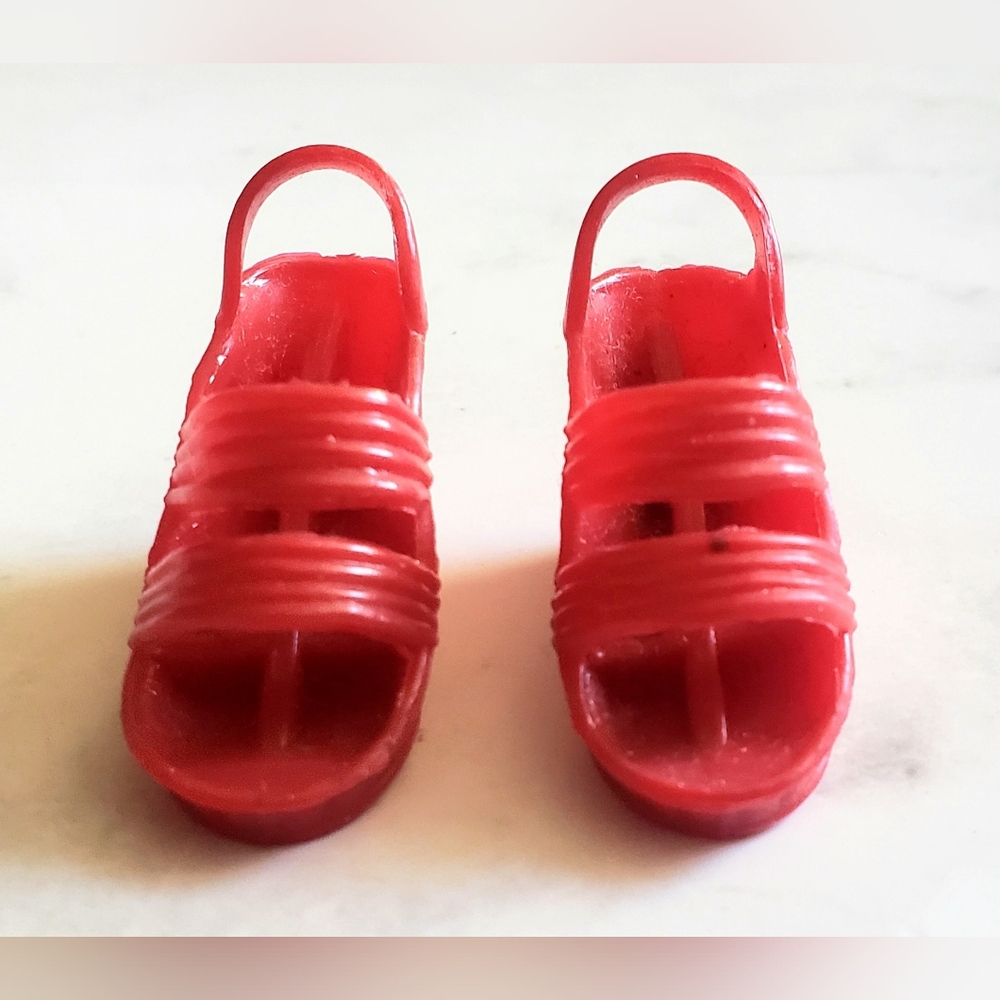 Bionic Woman Mego Doll red sandal shoes Rare